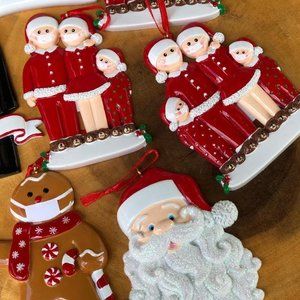 Personalized Christmas Ornament - Mask Family